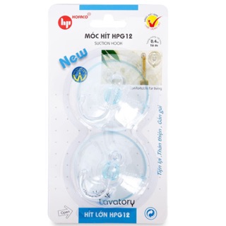 Combo 10vĩ Móc hít chân không treo đồ HOFACO Loại 2 cái/1vĩ hoặc 4cái/1vĩ