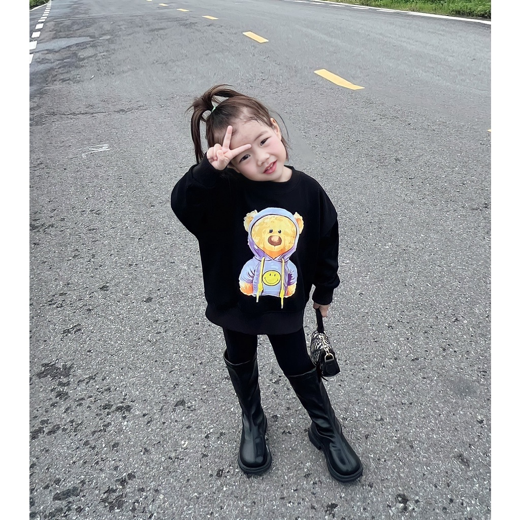 Áo nỉ cổ tròn 13 Demarzo ss1 cho bé , áo sweater trẻ em unisex , Kid_genZ