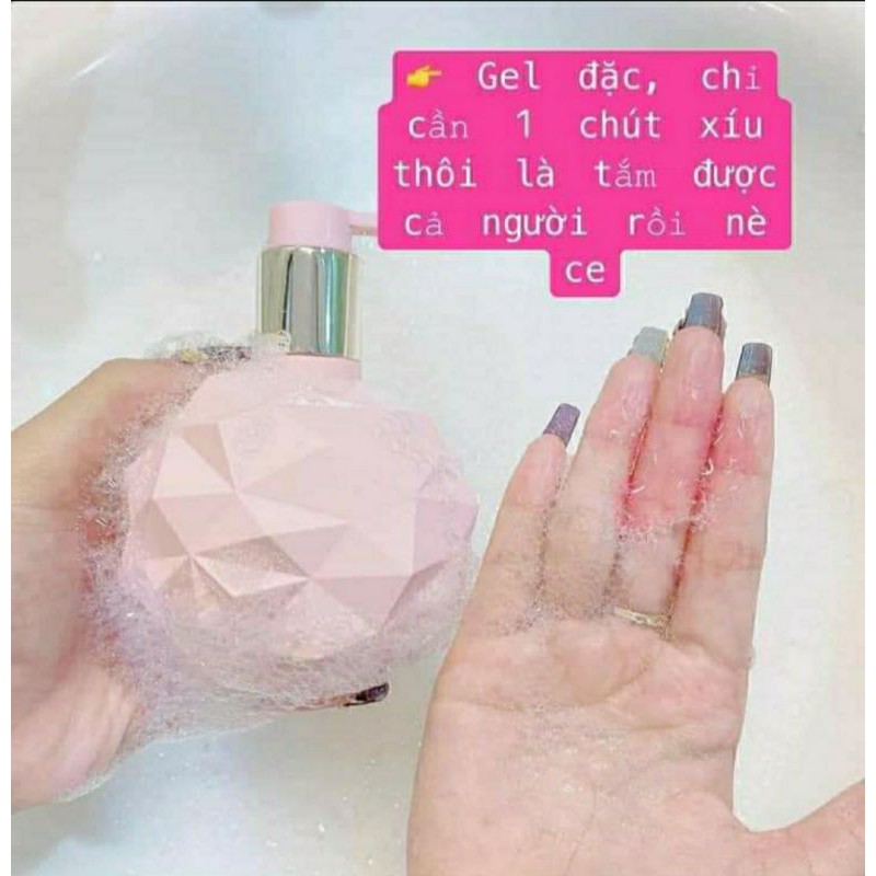 [CHÍNH HÃNG] Sữa Tắm Xông Trắng Pink Lady Shower 300ML Hạt Massage Siêu Trắng