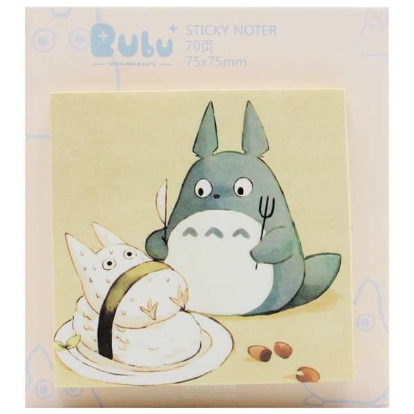 Giấy Note Hình Totoro 75 x 75 mm - Bubu 1335 - Mẫu 8 (70 Tờ)