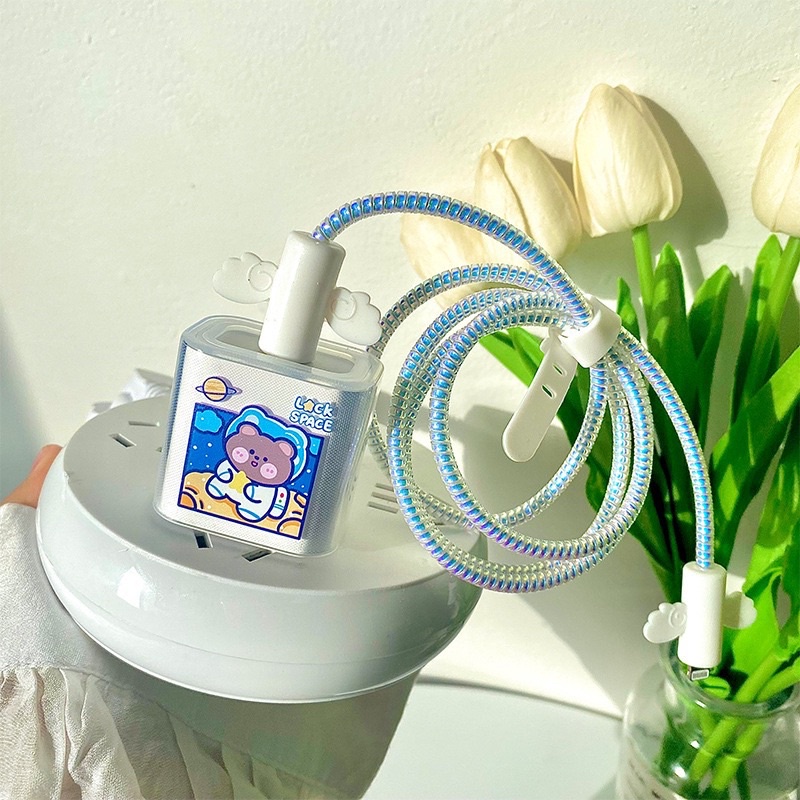 Set bọc dây sạc 4 món hình gấu thỏ cute sạc 5/18/20W | candylab.official