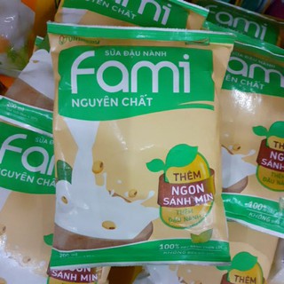 sữa đậu nành fami nguyên chất túi 200ml