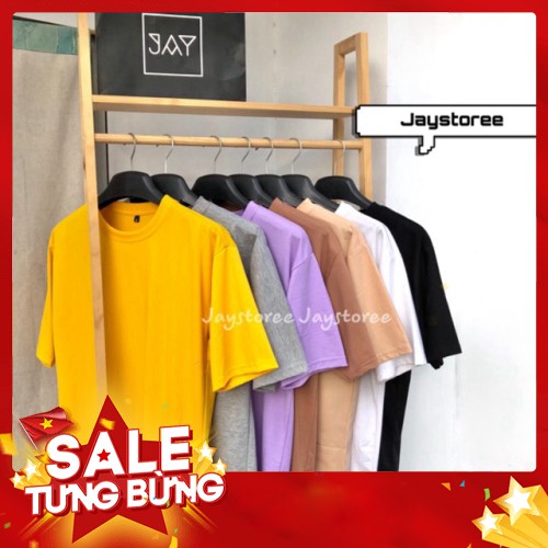 Áo thun trơn Oversize VÀNG/TÍM/XÁM/ĐEN/TRẮNG/NÂU/TAN❤️FREESHIP❤️ Giảm 10K khi nhập mã  - Nam Nữ unisex ❤️ - Hàng nhập kh