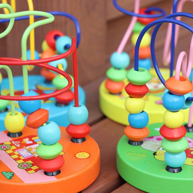 Đồ Chơi Luồn Hạt Bằng Gỗ Luyện Khéo Léo Cho Bé