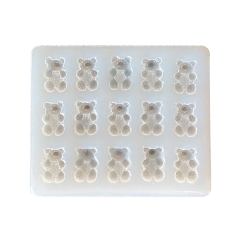 Khuôn nhựa silicon làm kẹp tóc, kẹo đường hình gấu, tim, sao, chân chó nguyên liệu resin DIY
