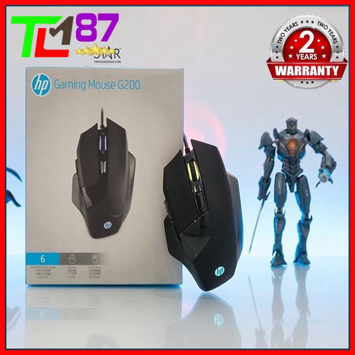 Chuột Máy Vi Tính Laptop Mouse Chơi Game HP G200 Đèn LED RGB - Chuột Gaming Có Dây Chuyên Game