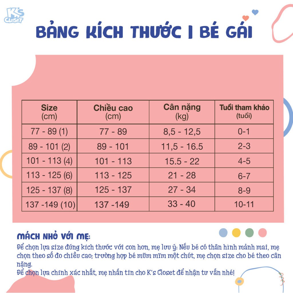 Chân Váy Tu Tu Cho Bé Gái ( 2 - 10 Tuổi) K's Closet E077TEF TMMN