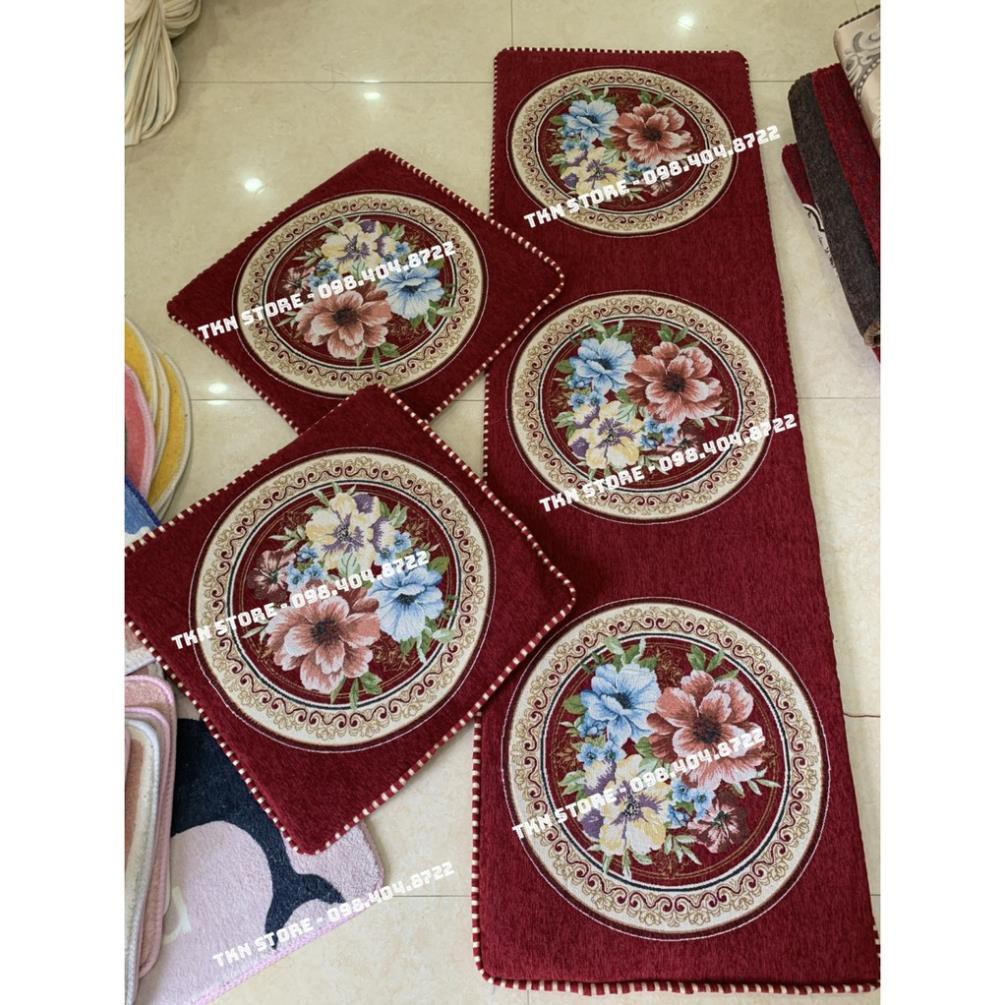 Thảm trải ghế tây âu KHAINAM Store, Đệm ghế gỗ ,  Thảm trải trên ghế gỗ êm ái sang trọng giá rẻ