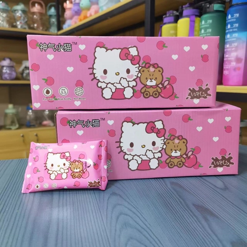 Giấy ướt vịt siêu giai thùng 10 gói tiện dụng siêu đáng yêu