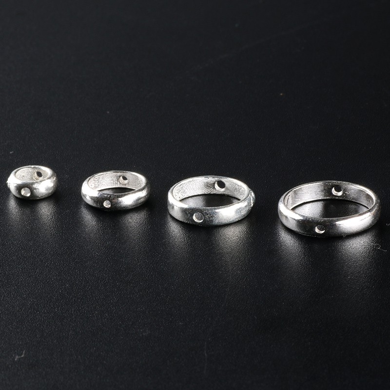 Charm bạc bọc đá dạng tròn - Charm Bạc 925 - Mã CB001
