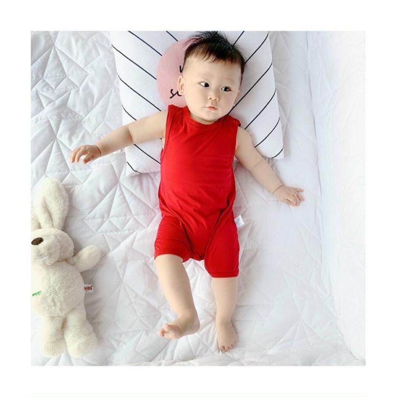 Body trơn sát nách nhiều màu chất liệu cotton 4 chiều co giãn tốt cho bé trai bé gái từ 3-11 kg