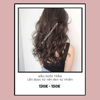NHUỘM TÓC NÂU KHÓI TRẦM ( tặng trợ nhuộm+ găng tay)