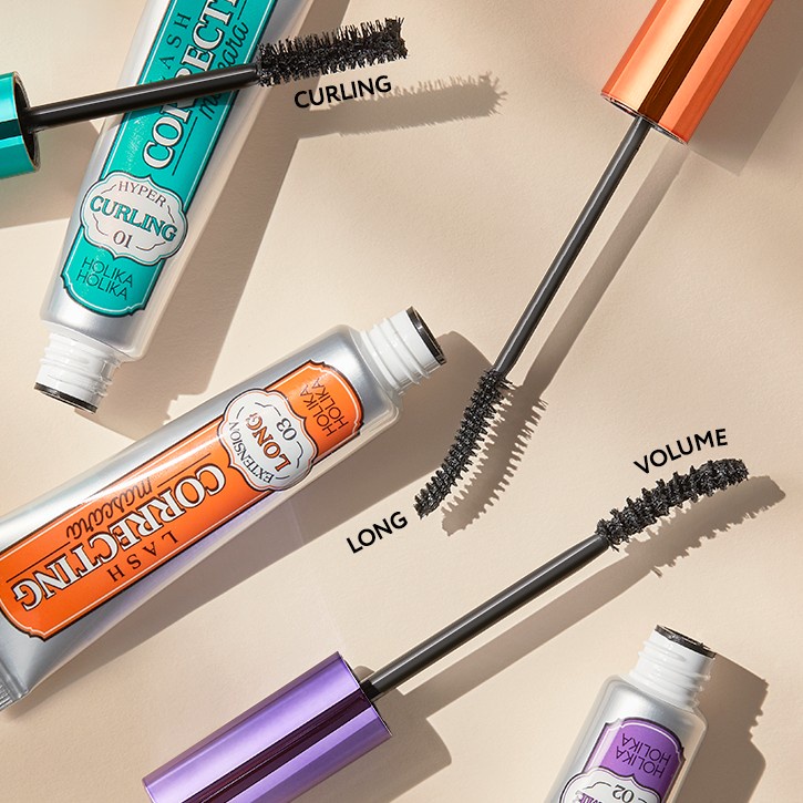 Mascara chuốt cong mi không thấm nước lâu trôi - kèm chai tẩy trang 30ml HOLIKA HOLIKA LASH CORRECTING MASCARA 9ML | BigBuy360 - bigbuy360.vn