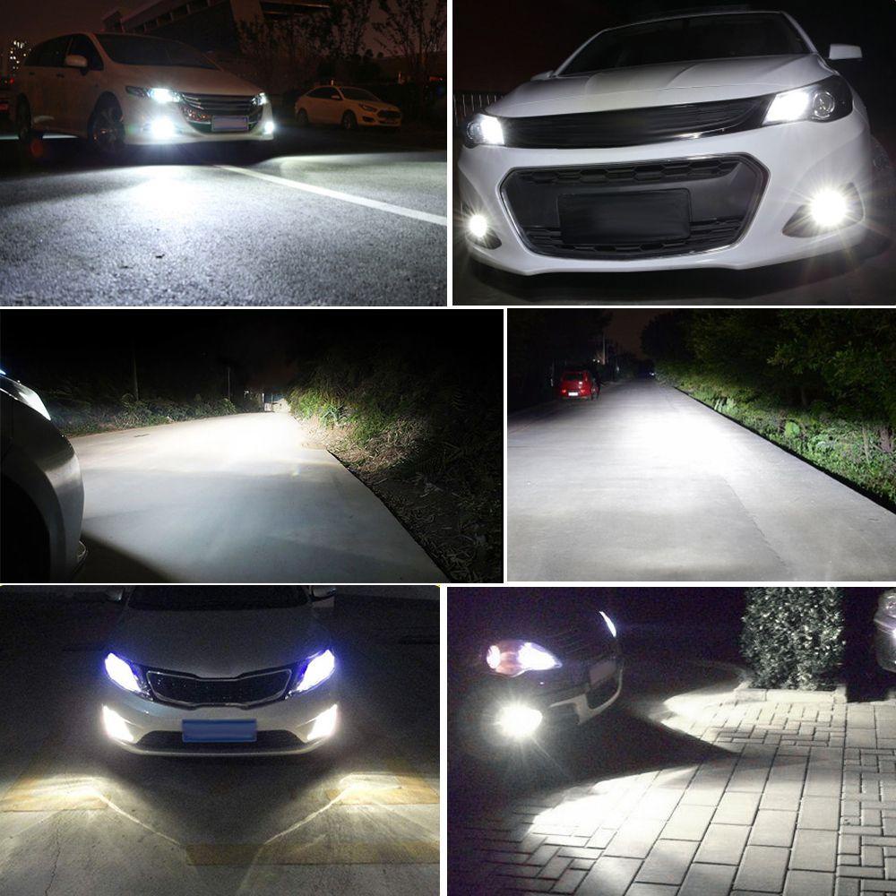 Bộ 2 Đèn LED Sương Mù Ánh Sáng Trắng H11 H8 H9 Cho Xe Hơi