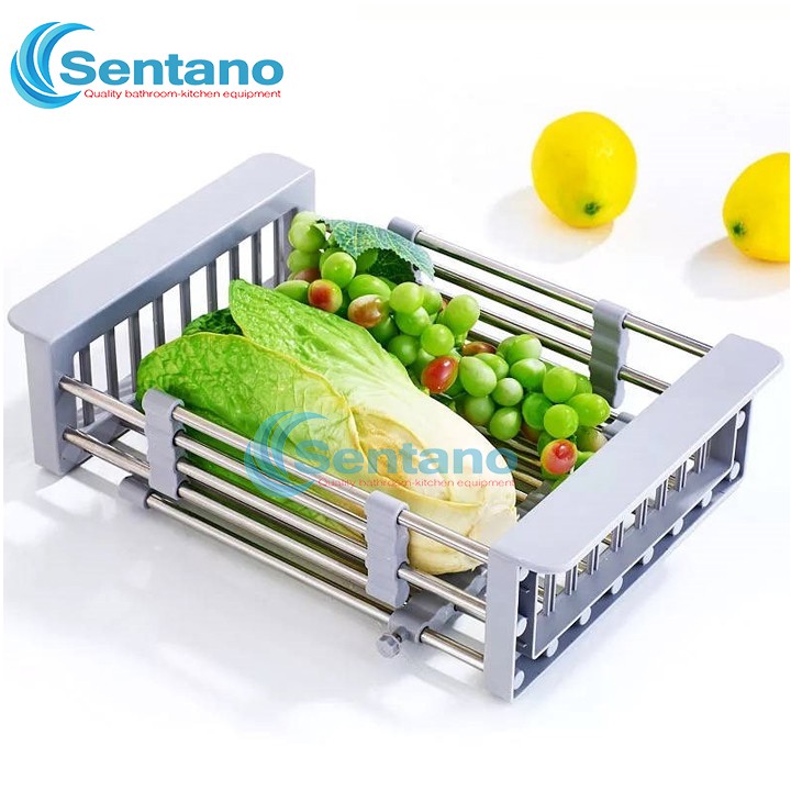 Chậu rửa chén đúc nguyên khối SENTANO 2 hộc cân 78x43 inox 304 + Tặng kèm bộ xả chống hôi