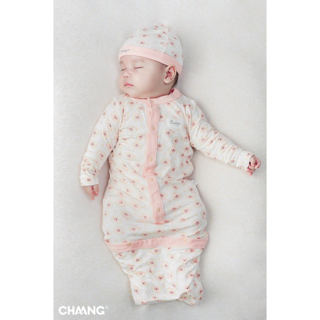 Chaang Set túi ngủ kèm mũ cho bé sơ sinh giúp bé ngủ ngon SS2022D09