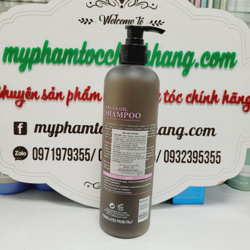 Gội hấp Avatino Tinh Dầu Argan Phục Hồi Bổ Sung Dưỡng Chất Cho Tóc 500ml