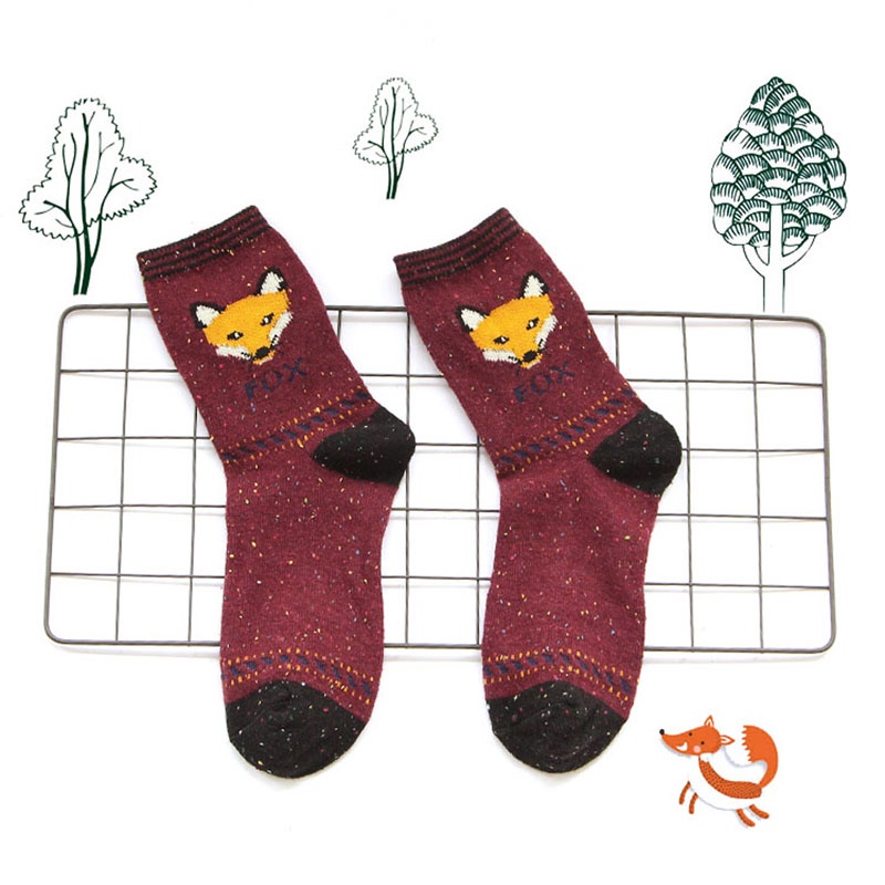 Đôi Vớ Cotton HọA TiếT ĐộNg VậT Dễ Thương ThờI Trang Cho Nữ