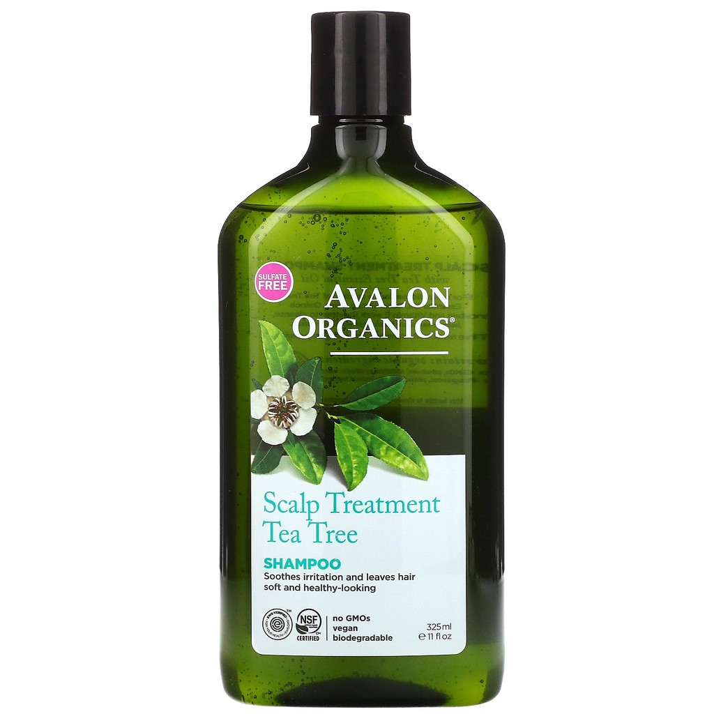 DẦU GỘI & XẢ CHO BỆNH DA ĐẦU, SẠCH GÀU AVALON ORGANICS SCALP TREATMENT TEA TREE