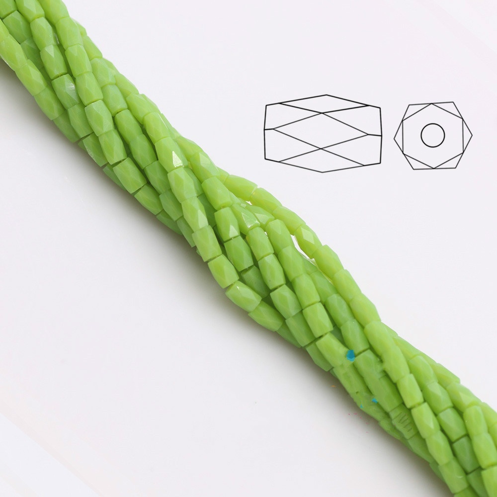 Set 100 Hạt Pha Lê Hình Chữ Nhật 2x4mm Làm Trang Sức Thủ Công