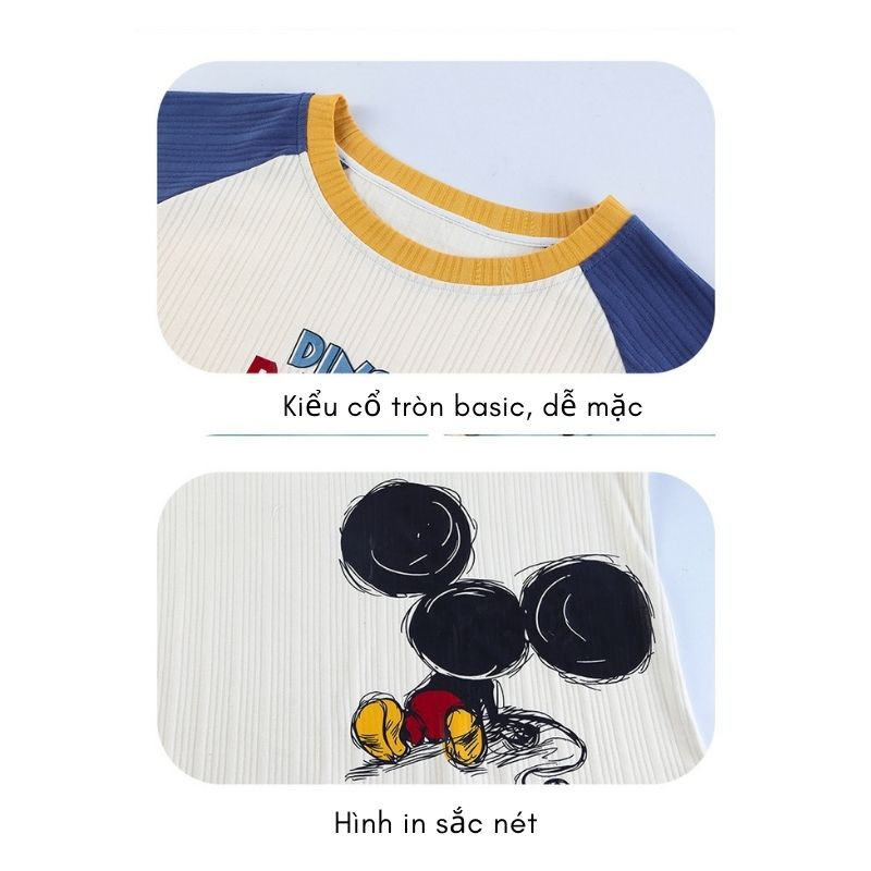 Đồ Bộ Mặc Nhà Quần Dài  - Bộ Ngủ Mặc Nhà Quần Dài Áo Cộc Form Rộng Dễ Thương Guu DN25 | BigBuy360 - bigbuy360.vn