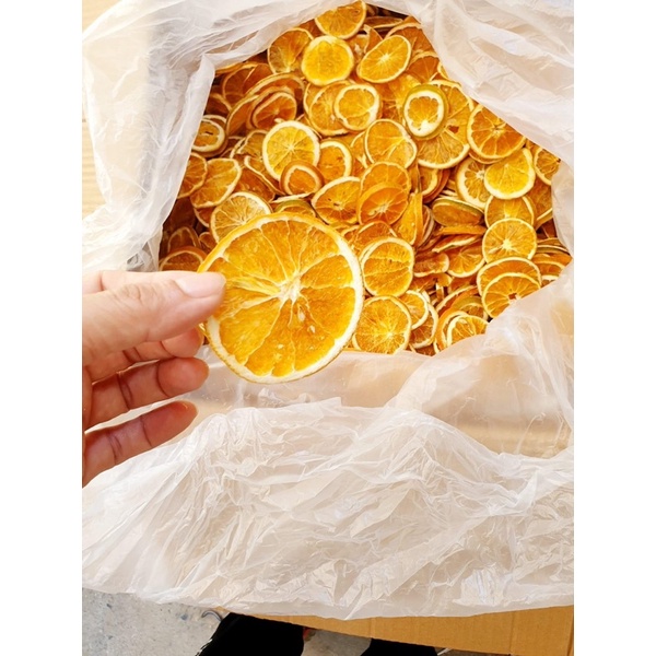 100g Cam vàng thái lát khô miếng tròn hàng đẹp