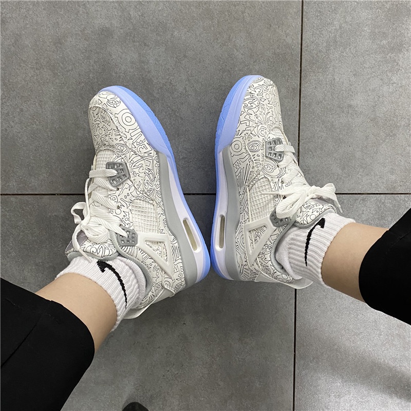 [Bán Rẻ xin Đánh Giá] Giày Nữ Air Jordan 4 LASER đệm khí Cổ Thấp, Giày thể thao Nữ Air Jordan Trắng Laser | BigBuy360 - bigbuy360.vn