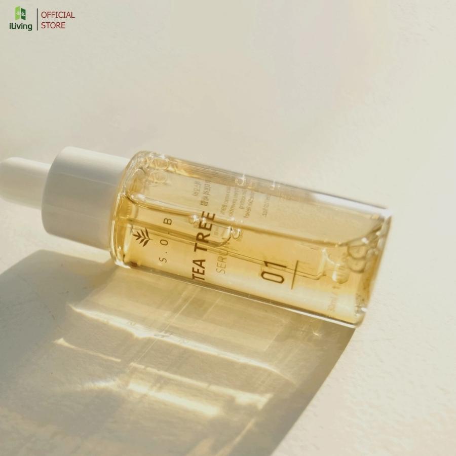 Serum giảm mụn phục hồi da S.O.B Tea Tree Serum 30ml ILIVING-SOBSR30