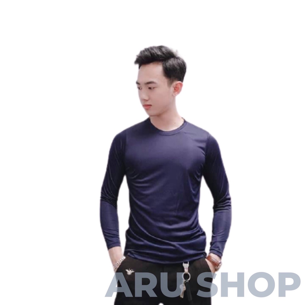 Áo thu đông nam cổ tròn dài tay giữ nhiệt co giãn cao cấp, giữ ấm cơ thể, áo dáng ôm cao cấp | BigBuy360 - bigbuy360.vn