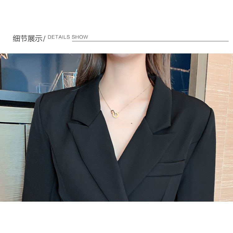 [SIÊU SALE] Đầm Vest Blazers Thắt Eo Màu Đen Thiết Kế Phong Cách Hàn Quốc | BigBuy360 - bigbuy360.vn