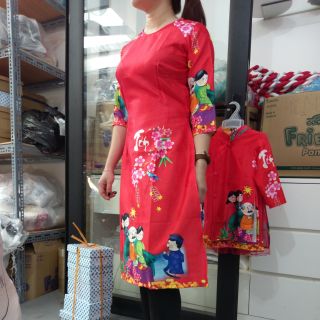 Áo dài cách tân gấm nữ(4ao dai)