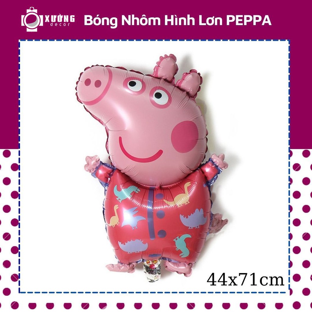 Bóng bay hoại hình gia đình lợn peppa, cỡ lớn size 67x87cm trang trí sinh nhật cho bé,...
