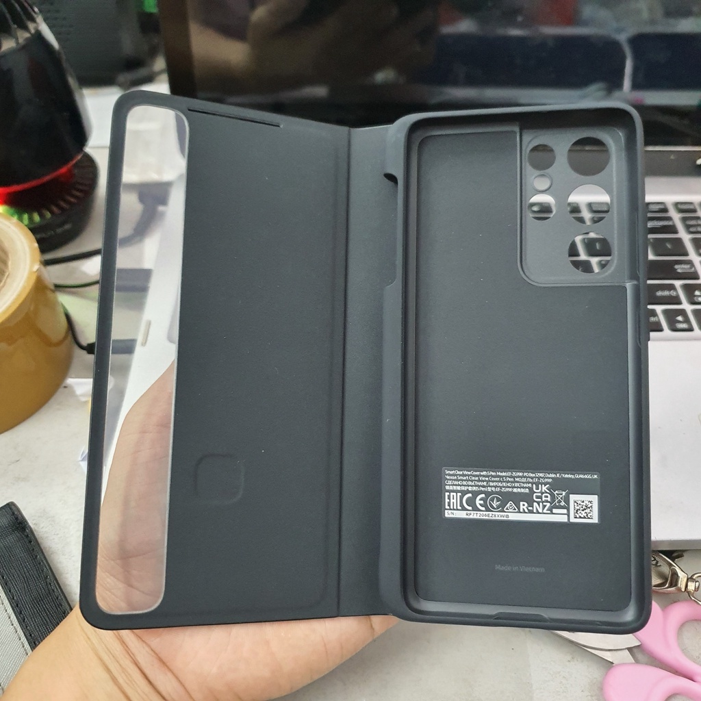 Bao Da Clear View Samsung S21 Ultra Chính Hãng, Có Khe Cắm Bút