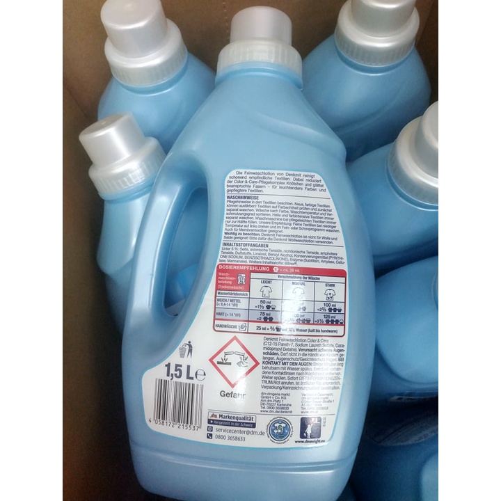 Denkmit- nước giặt quần áo Feinwaschlotion Color &amp; Care thơm ngát hương hoa dung tích 1.5L, hàng Đức nội địa