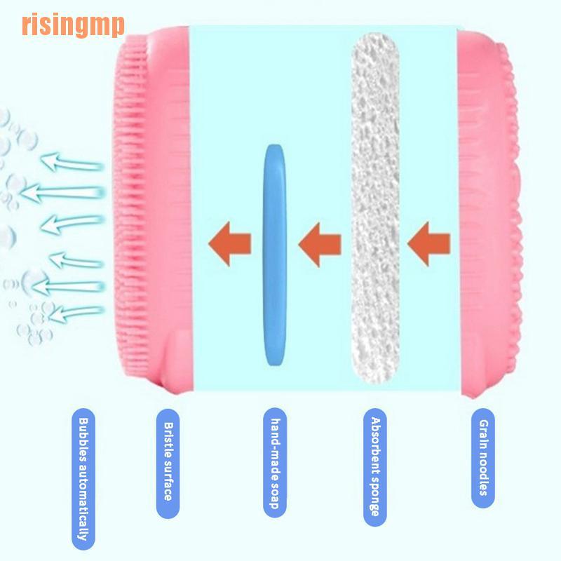 Bàn Chải Silicone Hai Mặt Mát Xa Da Đầu Khi Tắm