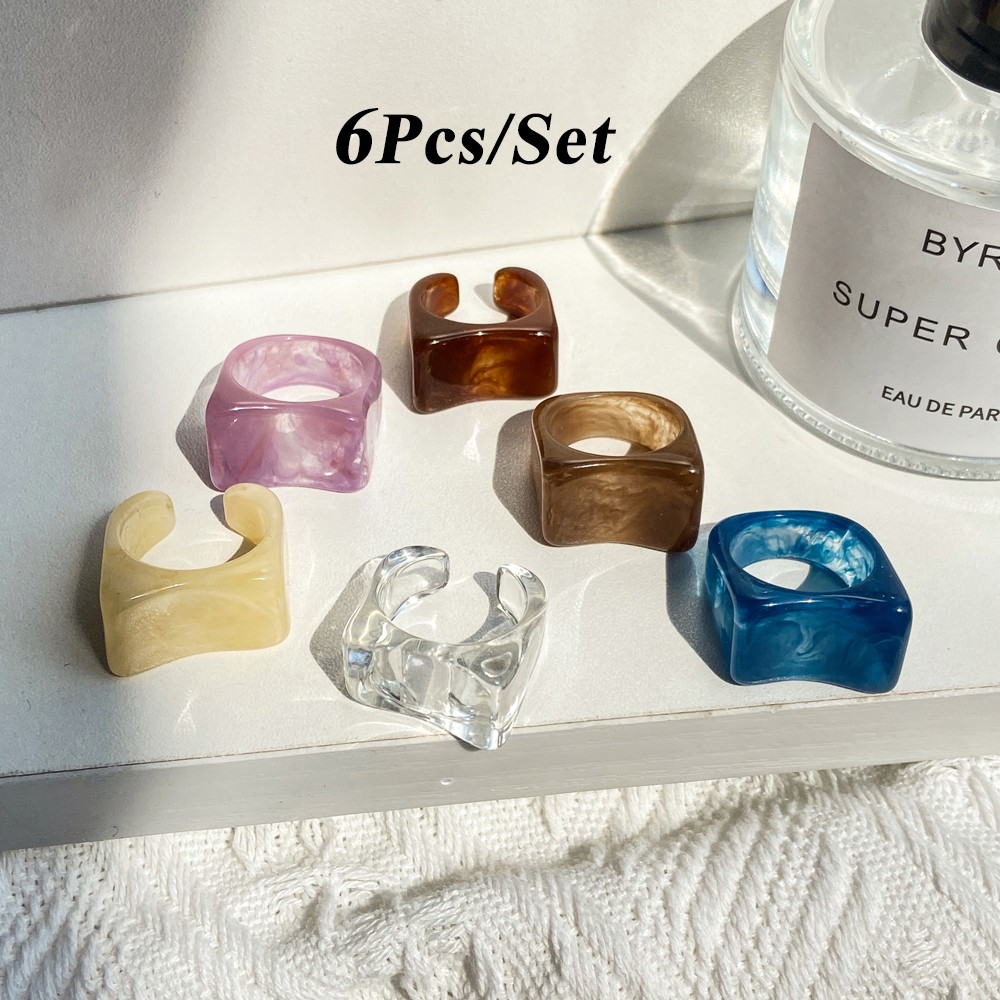 Bộ 6 nhẫn phong cách Hàn Quốc cá tính