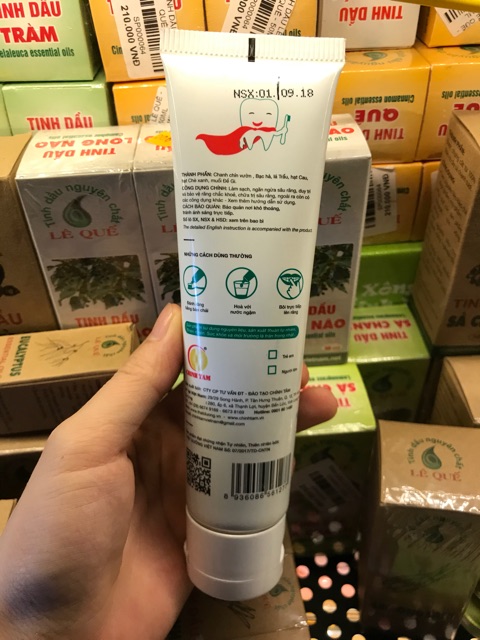 Kem đánh răng Tự Nhiên an toàn dùng được cho người lớn và trẻ em