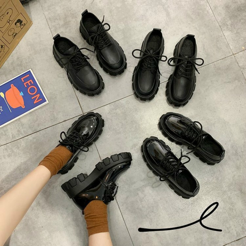 Giày bốt da dây cột phong cách Hàn Quốc cho nữ | BigBuy360 - bigbuy360.vn