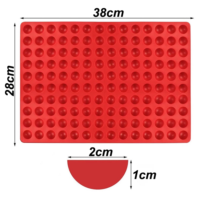 Khuôn Silicon Làm Kẹo Anaeat Gồm 140 Ô Hình Bán Nguyệt Tiện Dụng