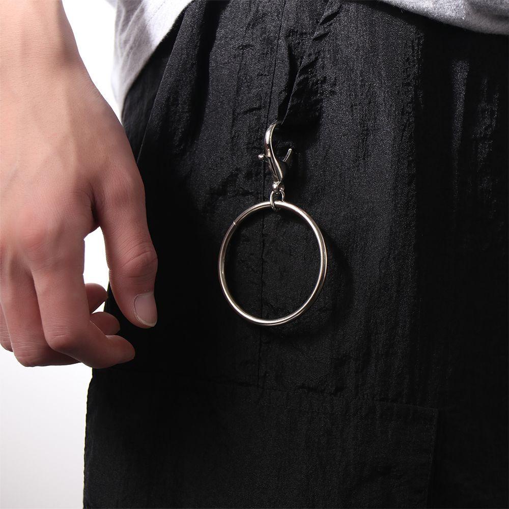 LAY Vòng Nhẫn Trang Trí Quần Bằng Thép Không Gỉ Phong Cách Hip Hop Cá Tính