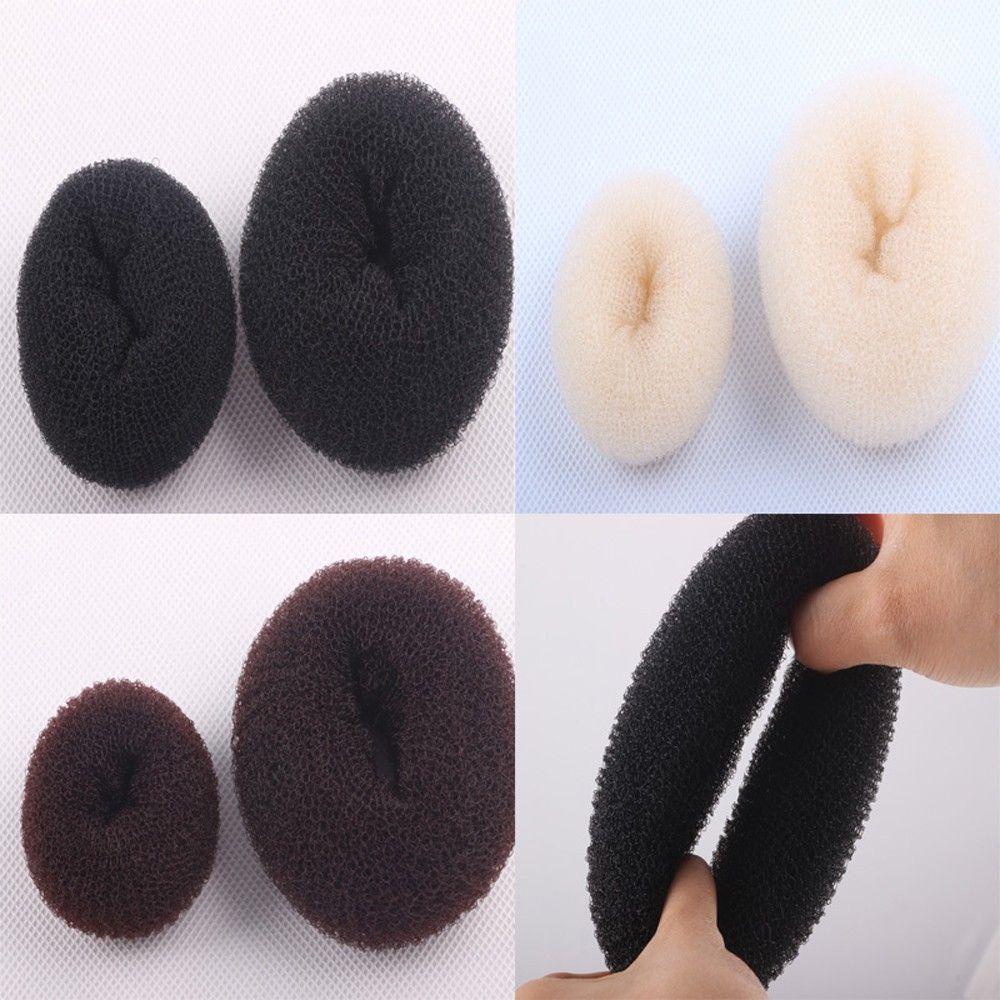 MOCHO Delicate Donuts Style Hot Sale Hair Ring Bun Shape Hair Styler Women's Fashion Magic Tools Hairstyle Tool Quick Messy Hairstyle 3 Colors and 3 Sizes Comfortable Foam Sponge Hair Accessories/Multicolor