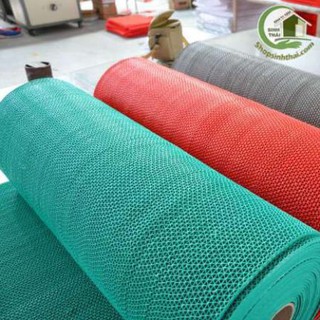 Thảm nhựa lưới chống trơn màu xám, đỏ, xanh lá, xanh dương - khổ 90cm
