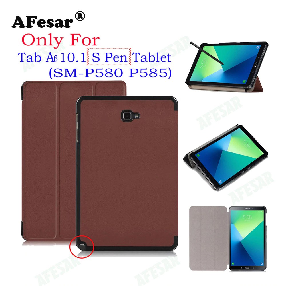 Bao da máy tính bảng mỏng đơn giản với khe cắm bút thời trang cho Samsung Galaxy Tab A A6 10.1 (2016) | BigBuy360 - bigbuy360.vn