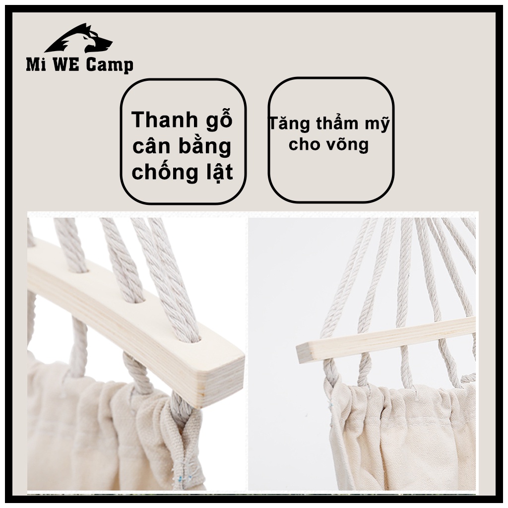 Võng Cắm Trại Dã Ngoại, Võng Vintage Màu Kem Sữa Phong Cách Vintage Chup Ảnh Siêu Đẹp | BigBuy360 - bigbuy360.vn