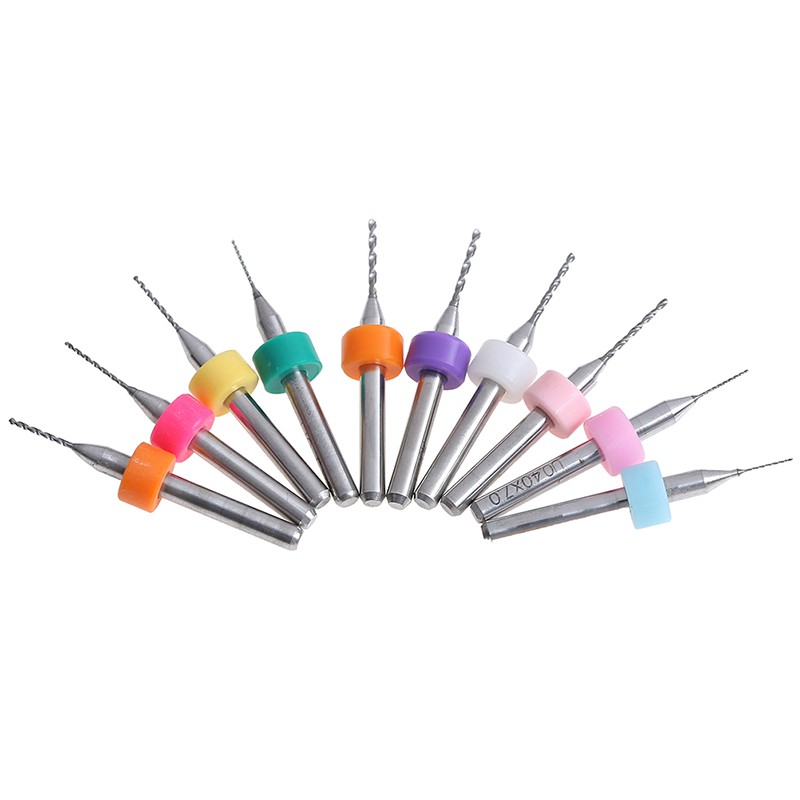 Set 10 Mũi Khoan mini 0.1~1.0mm PCB Chuyên Dụng