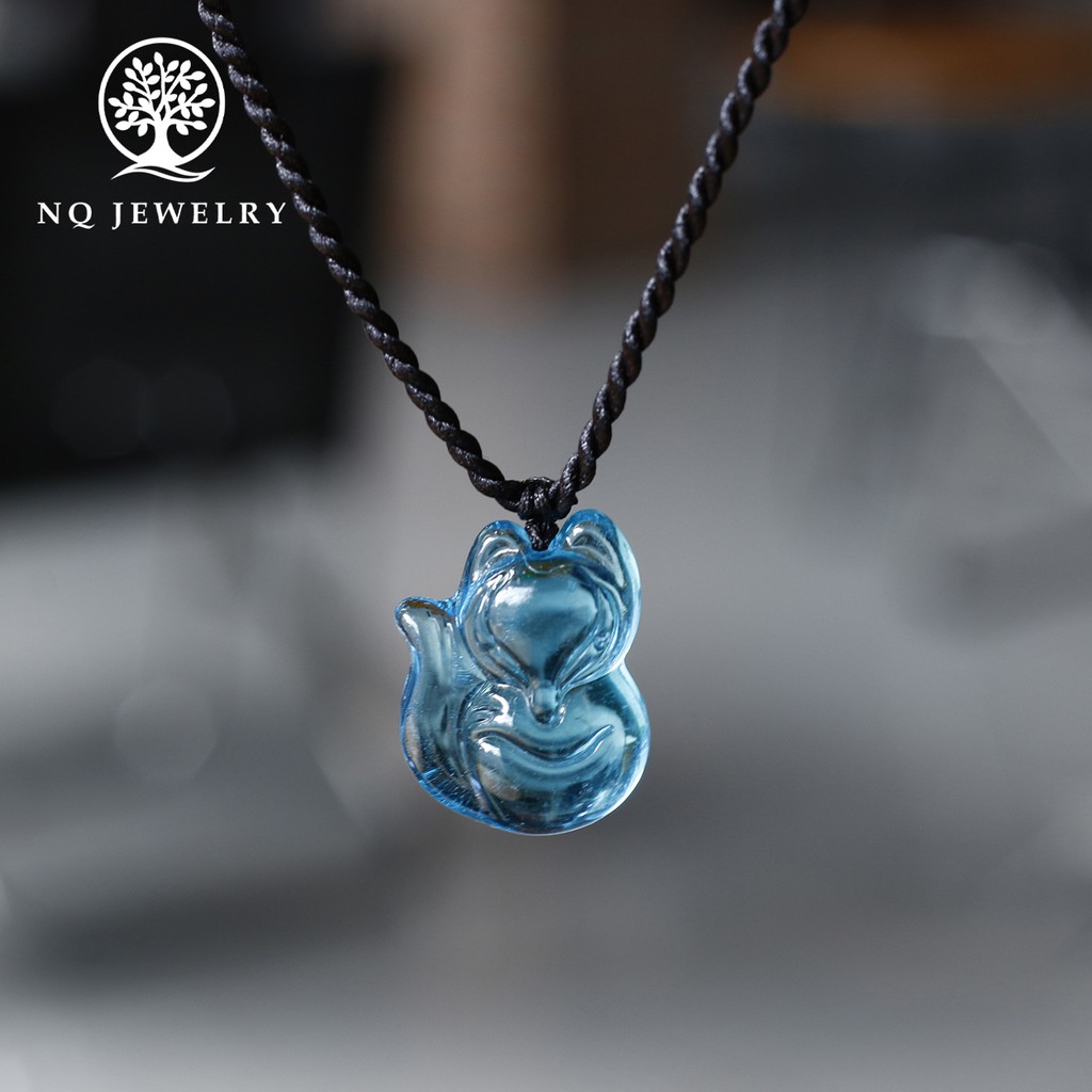 Dây chuyền hồ ly pha lê dáng ngồi - NQ Jewelry