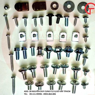 Full bộ ốc lắp dàn áo xe honda wave a, wave nhỏ