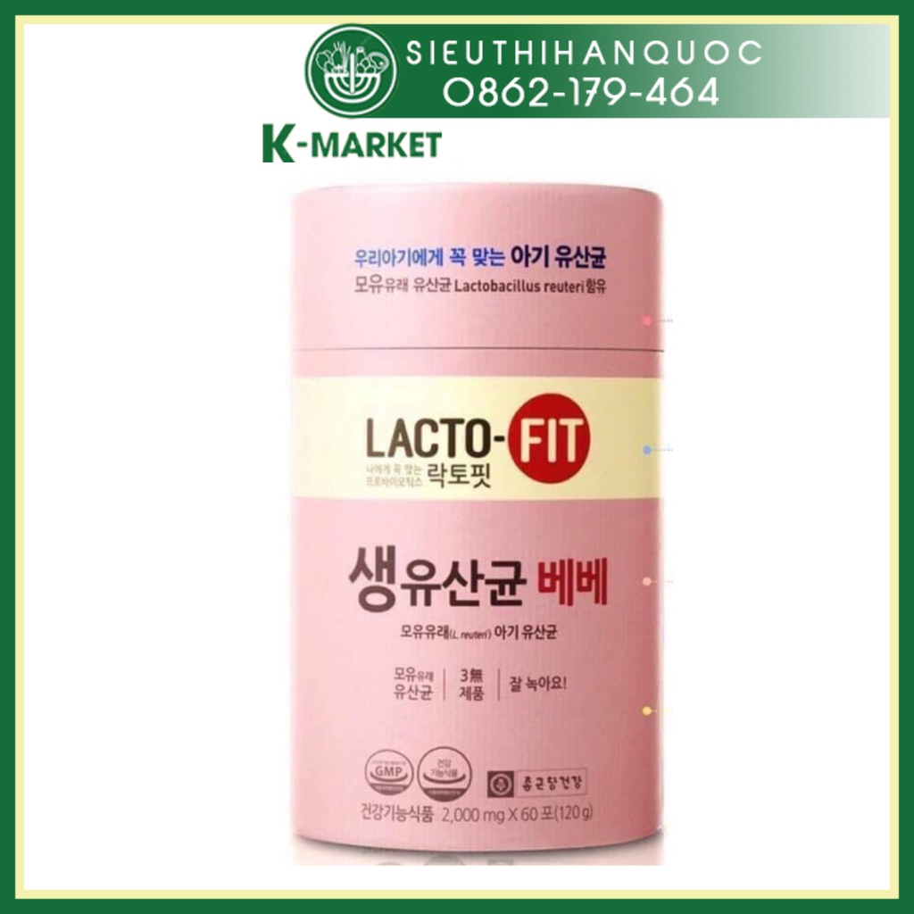 Men Tiêu Hóa Lacto Fit Nguồn Gốc Từ Sữa Mẹ Giúp Ăn Ngon Miệng Tăng Cường Hệ Tiêu Hóa Hộp 60 gói