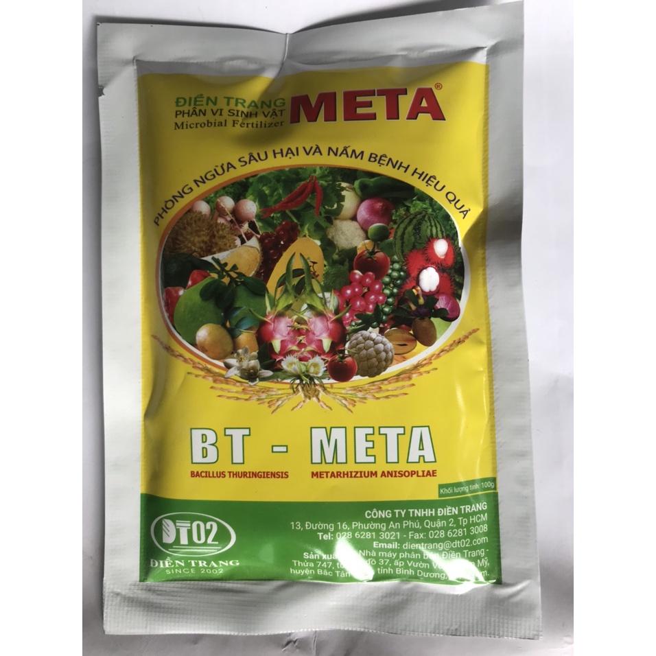Chế phẩm vi sinh BT META xử lý đất ngừa sâu đục thân sùng đất nấm bệnh