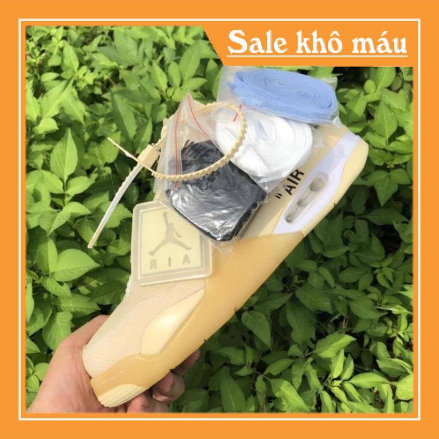 Giày air jordan 4 retro off white kem , Giày sneaker JD4 màu kem siêu hot mới nhất | BigBuy360 - bigbuy360.vn